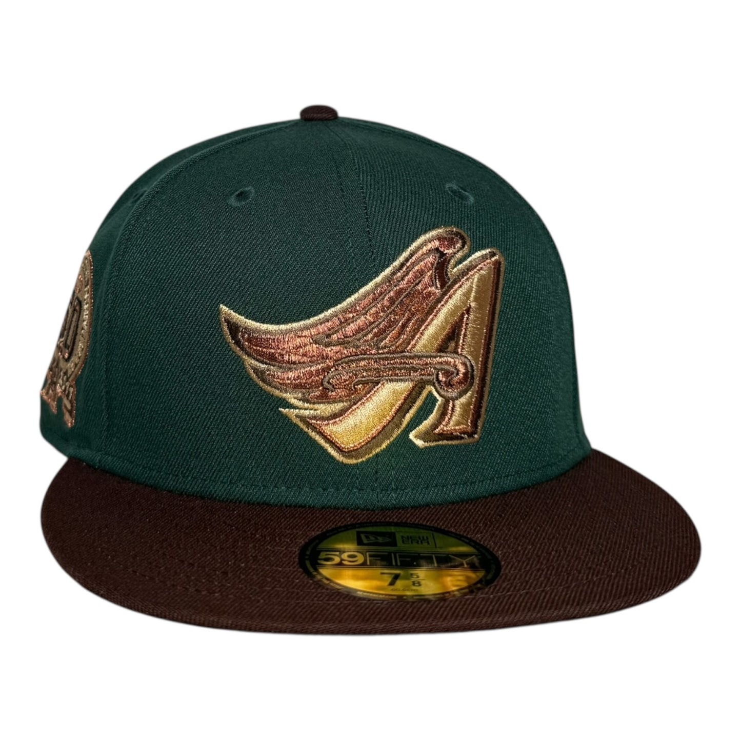 Los Angeles Angels 50th Anniversary Dark Green Bronze New Era 59Fifty Fitted Hat