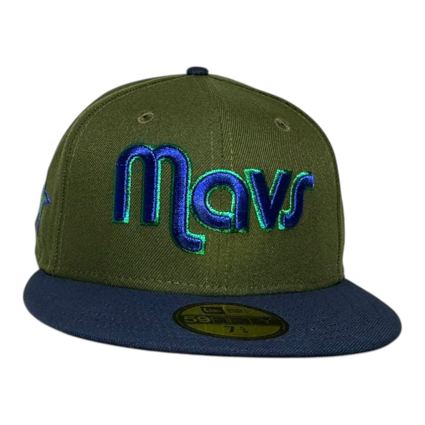 Dallas Mavericks Rifle Oceanside Metallic Two Tone New Era 59Fifty Fitted Hat