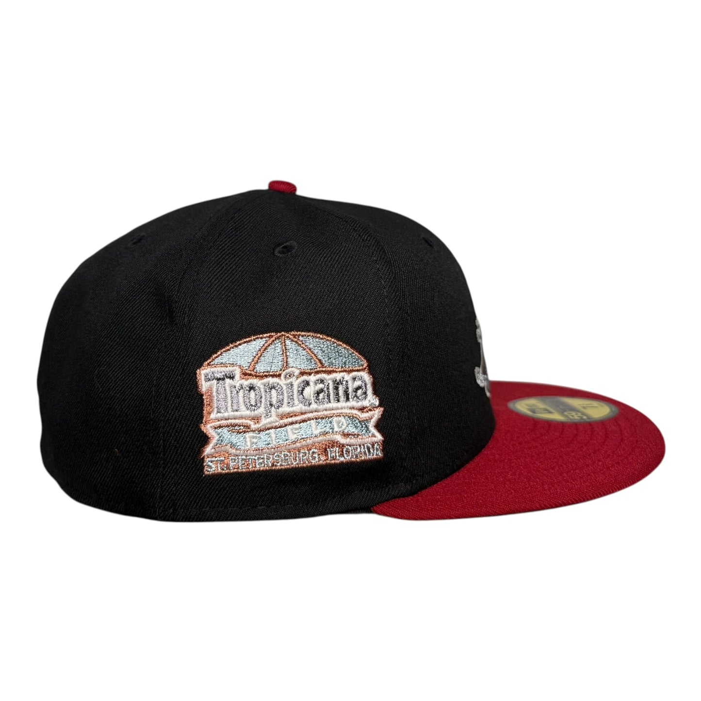Tampa Bay Rays Tropicana Stadium Patch Black/Red New Era 59Fifty Fitted Hat