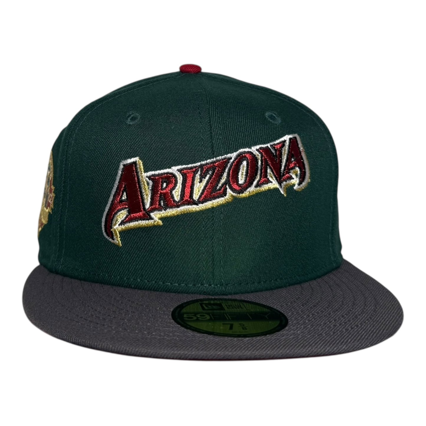 Arizona Diamondbacks 25th Anniversary Season New Era 59Fifty Fitted Hat Dark Green Graphite Red