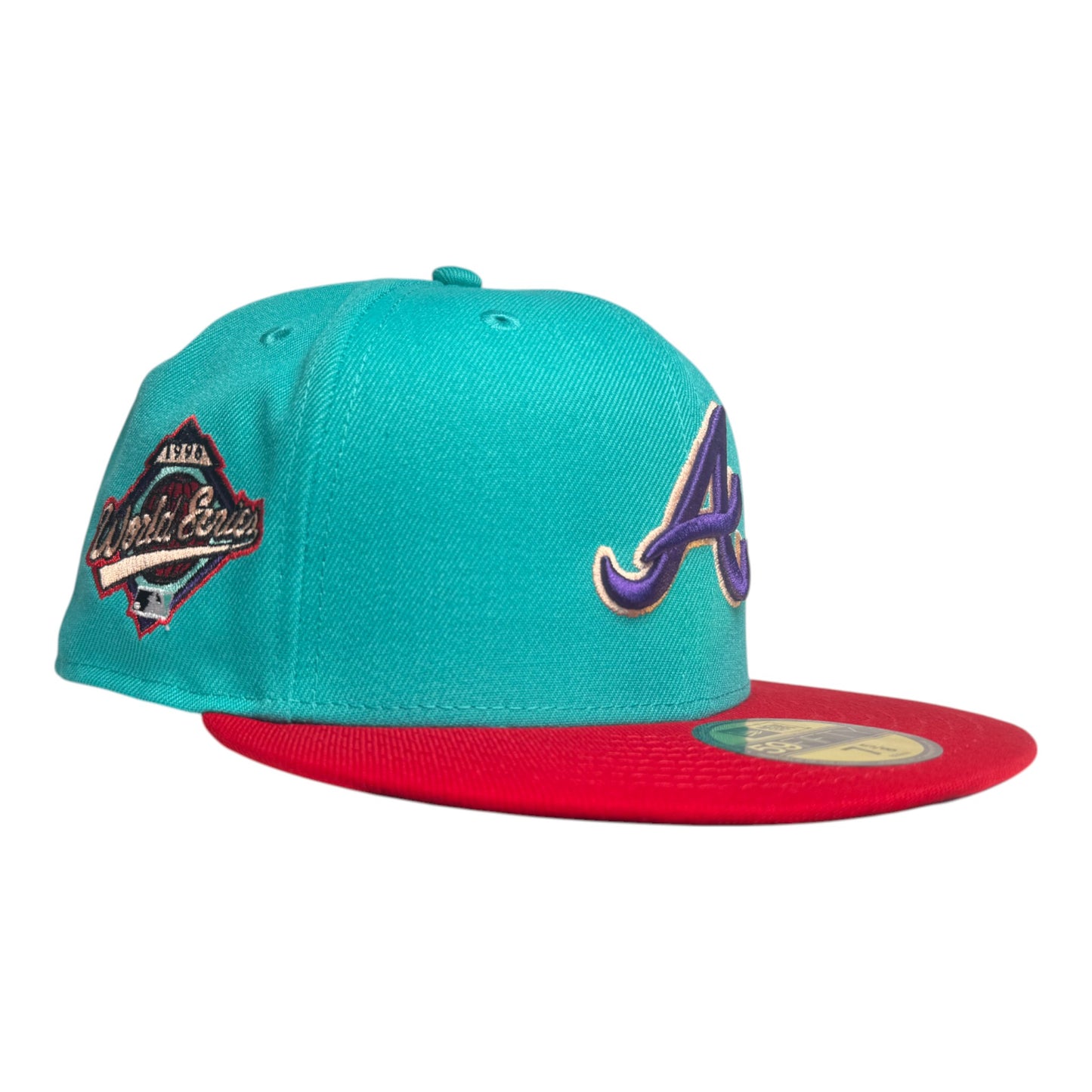 Atlanta Braves 1996 World Series Purple Brim New Era 59Fifty Fitted Hat
