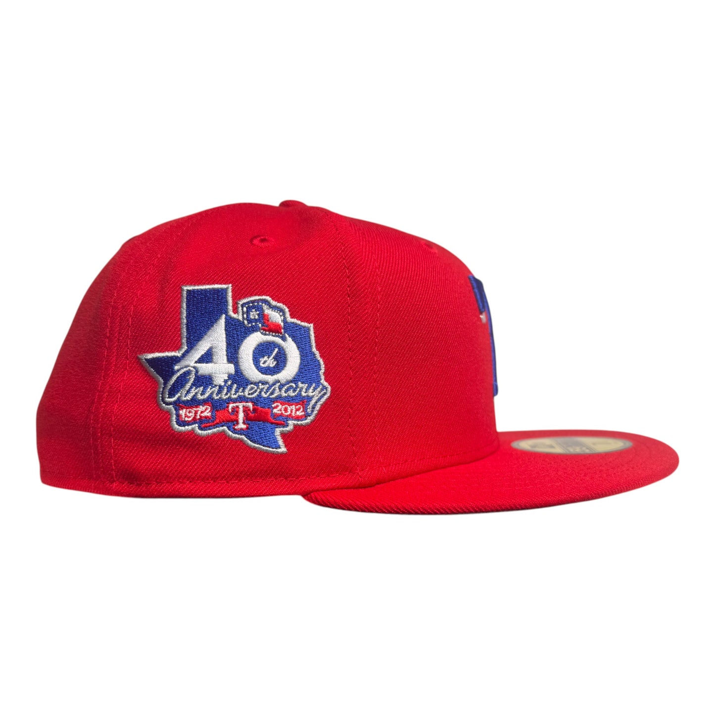 Texas Rangers 40th Anniversary Red New Era Fitted Hats