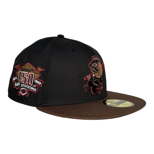 The Hat Wall Cincinnati Reds 150th Anniversary Capanova Custom & EazyDuzIt Pack New Era 59Fifty Fitted Hat