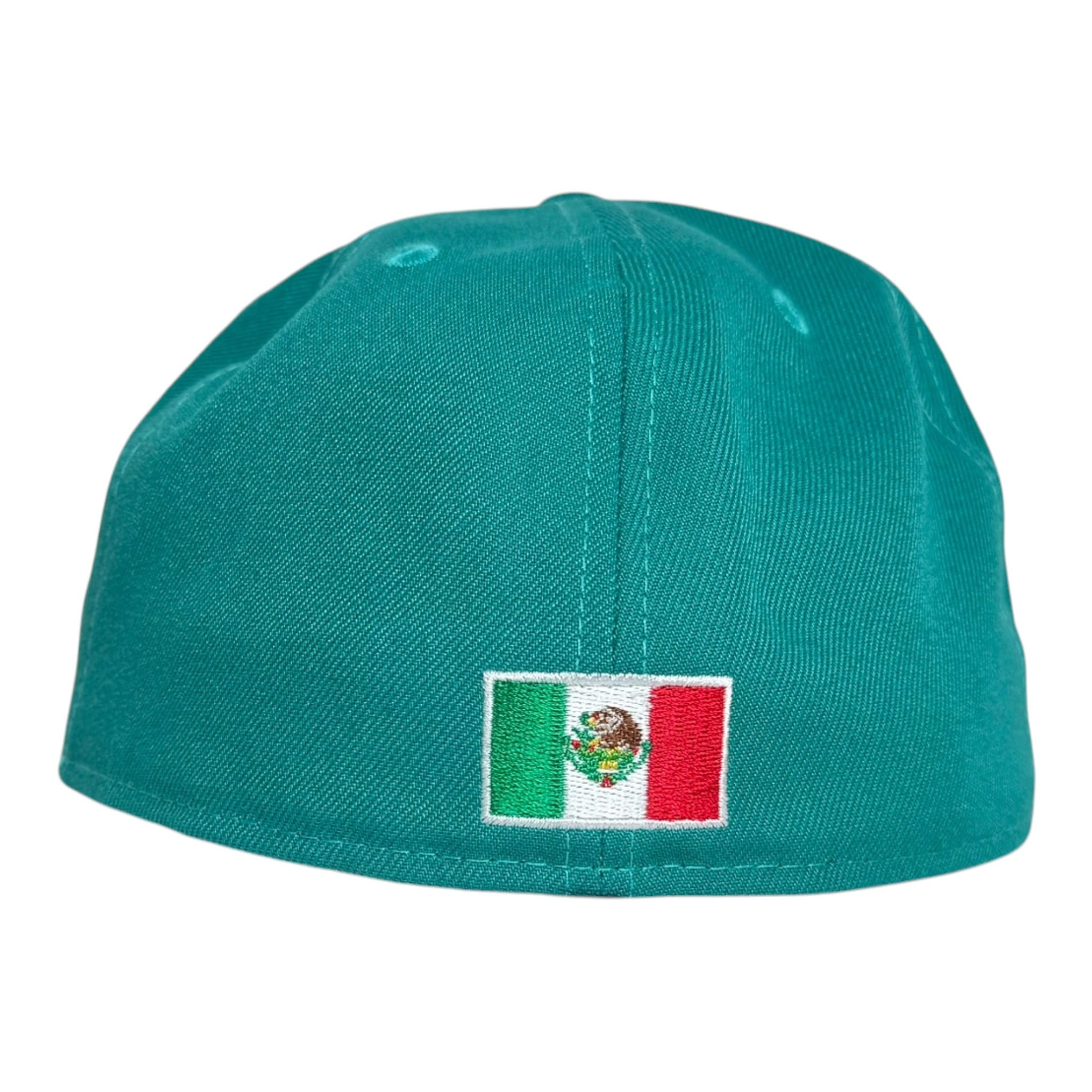 New Era Mexico Aztec Skull Teal Prime Edition 59Fifty Fitted Cap