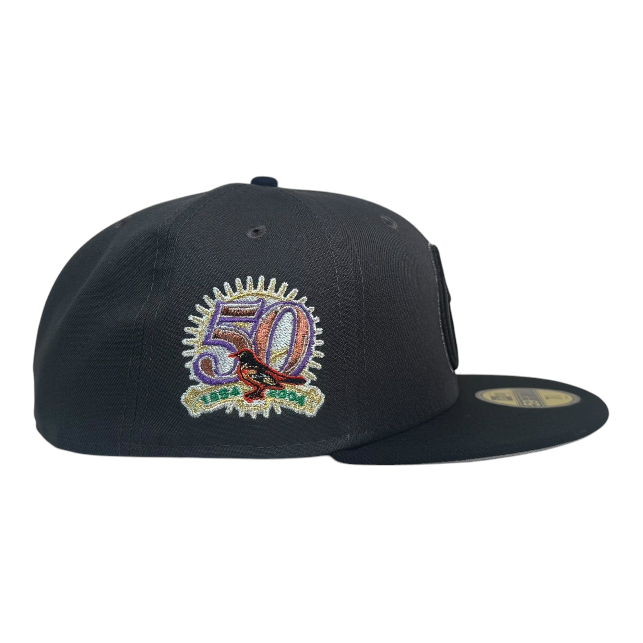 New Era Baltimore Orioles “Hamsterdam 3.0” @_t.v.b Rushmore LA 59Fifty Fitted Hat (Metallic Black Pearl logo)