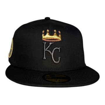 Kansas City Royals Blackout Gold Edition New Era 59Fifty Fitted Hat