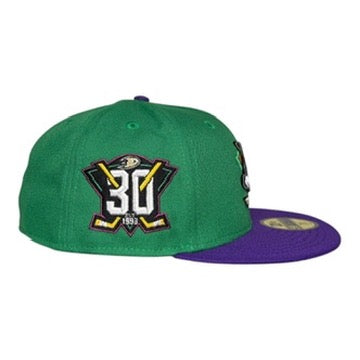 Anaheim Ducks 30th Anniversary Mighty Ducks Jersey Inspired New Era 59Fifty Fitted Hat