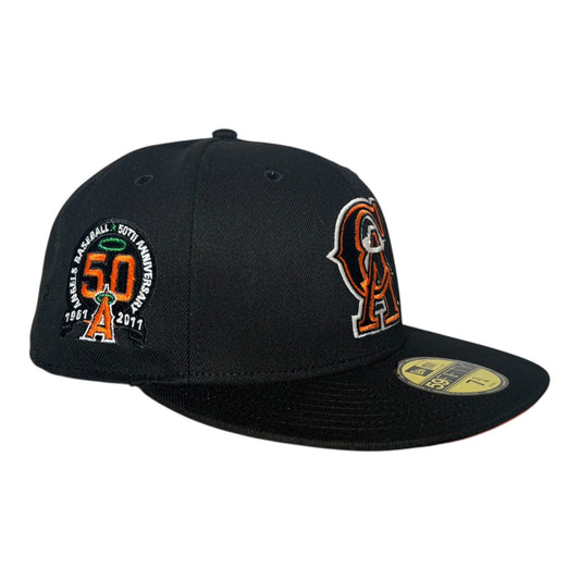 Los Angeles Angels 50th Anniversary Orange UV Hat Club New Era 59Fifty Fitted Hat