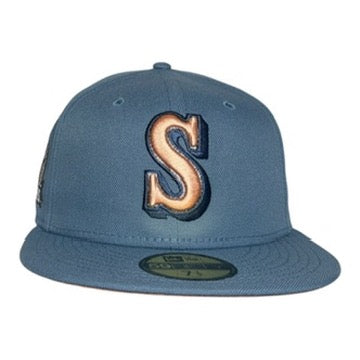 Seattle Mariners 30th Anniversary Indigo Peach Edition New Era 59Fifty Fitted Hat