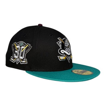 Anaheim Ducks 30th Anniversary Teal Visor New Era 59Fifty Fitted Hat