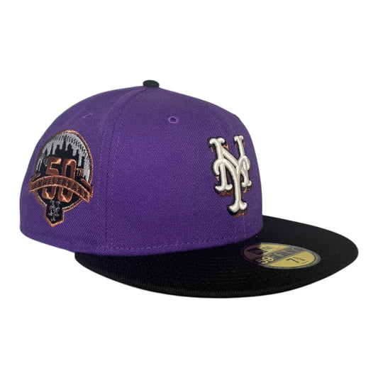 New York Mets 50th Anniversary True Purple/Black New Era 59Fifty Fitted Hat