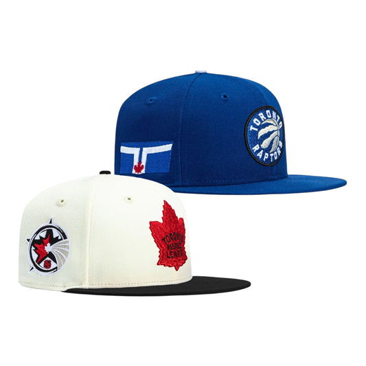 NHL x NBA Crossover Toronto Raptors x Maple Leafs Hat Club New Era 59Fifty