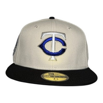 Minnesota Twins Stone Black 2 Tone 50th Anniversary New Era 59Fifty Fitted Hat