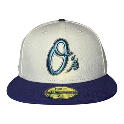 Baltimore Orioles "GOOD LOVE" 50th Anniversary New Era 59Fifty Fitted Hat - Chrome/New Orchid