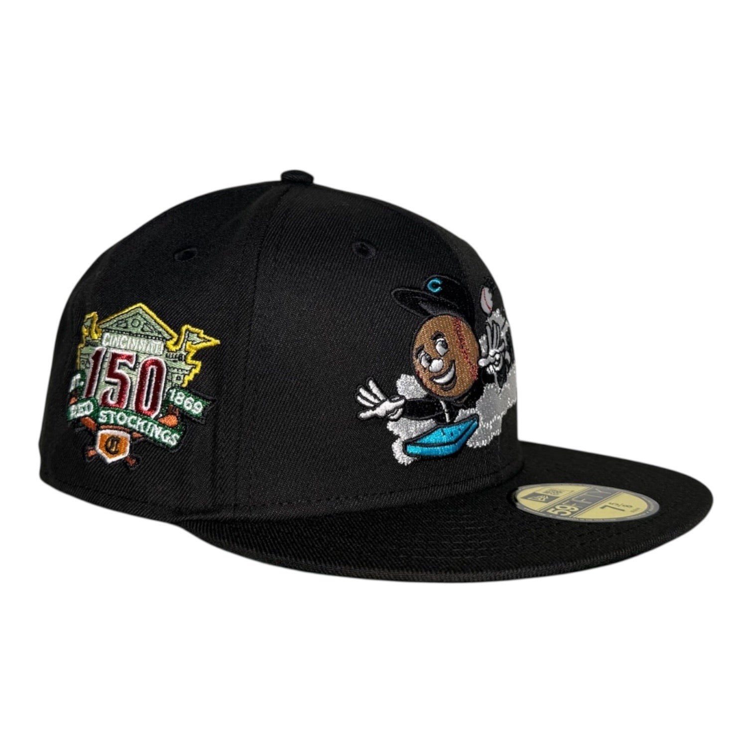 Cincinnati Reds Mascot 150th Anniversary Capanova Custom & EazyDuzIt Pack New Era 59Fifty Fitted Hat