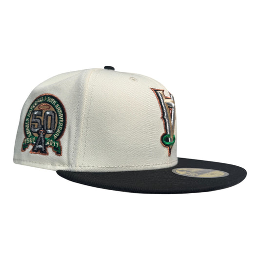 Anaheim Angels "Mauna Kea" New Era 59Fifty Fitted Hat - Chrome White / Black