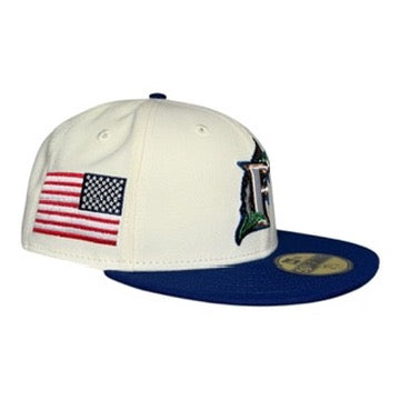 Florida Marlins USA Flag New Era 59Fifty Fitted Hat