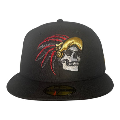 New Era Aztec Skull Warrior Black Metallic Prime Edition New Era 59Fifty Fitted Hat