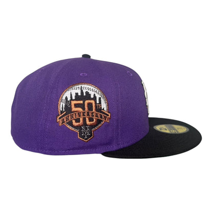 New York Mets 50th Anniversary True Purple/Black New Era 59Fifty Fitted Hat