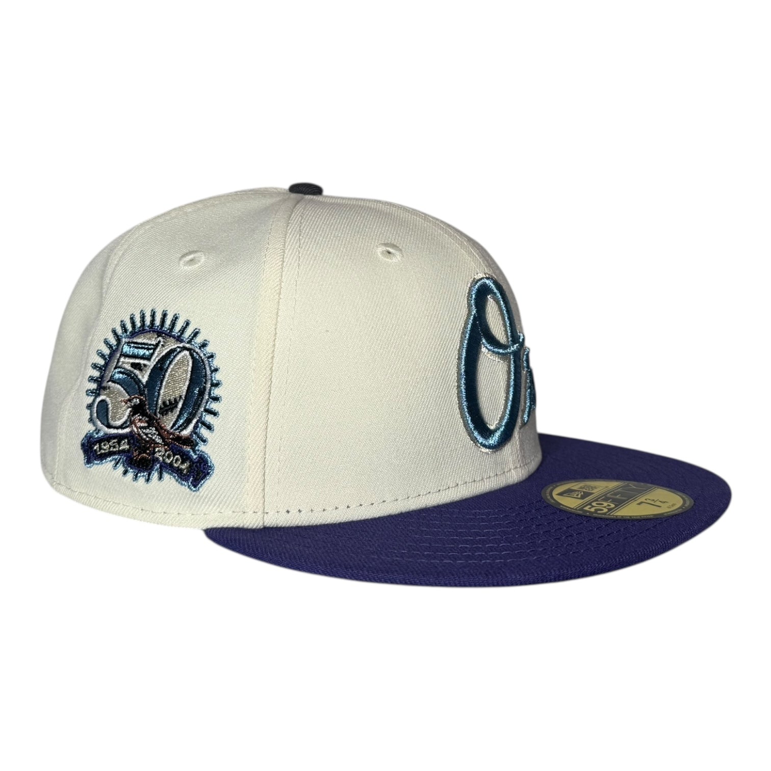 Baltimore Orioles "GOOD LOVE" 50th Anniversary New Era 59Fifty Fitted Hat - Chrome/New Orchid