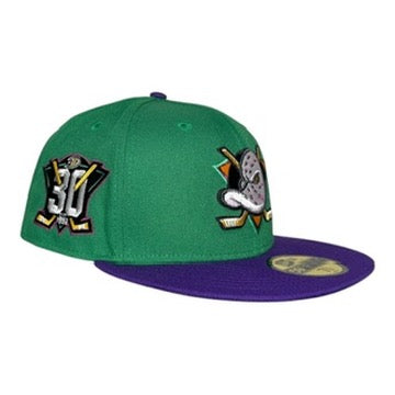 Anaheim Ducks 30th Anniversary Mighty Ducks Jersey Inspired New Era 59Fifty Fitted Hat