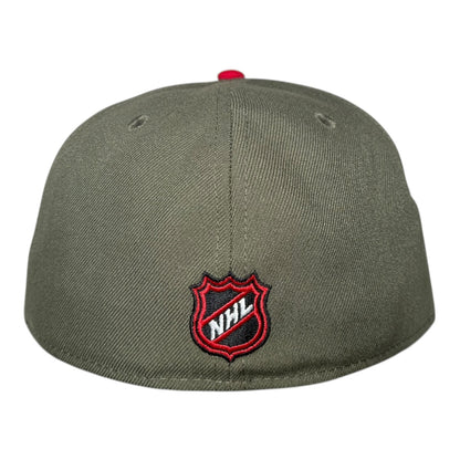 Anaheim Mighty Ducks Black Visor Red Bottom 30th Anniversary Side Patch New Era 59Fifty Fitted