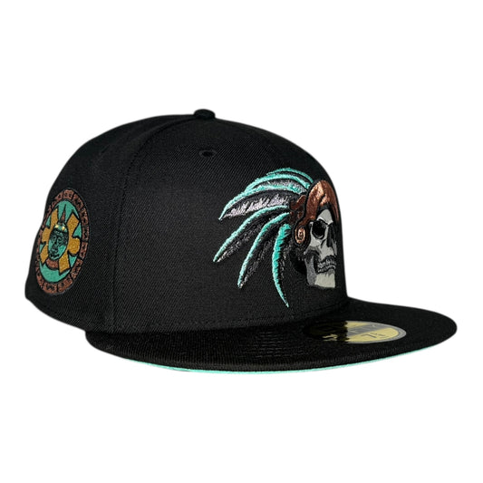 Mexico Aztec Skull Warrior New Era 59Fifty Fitted Hat