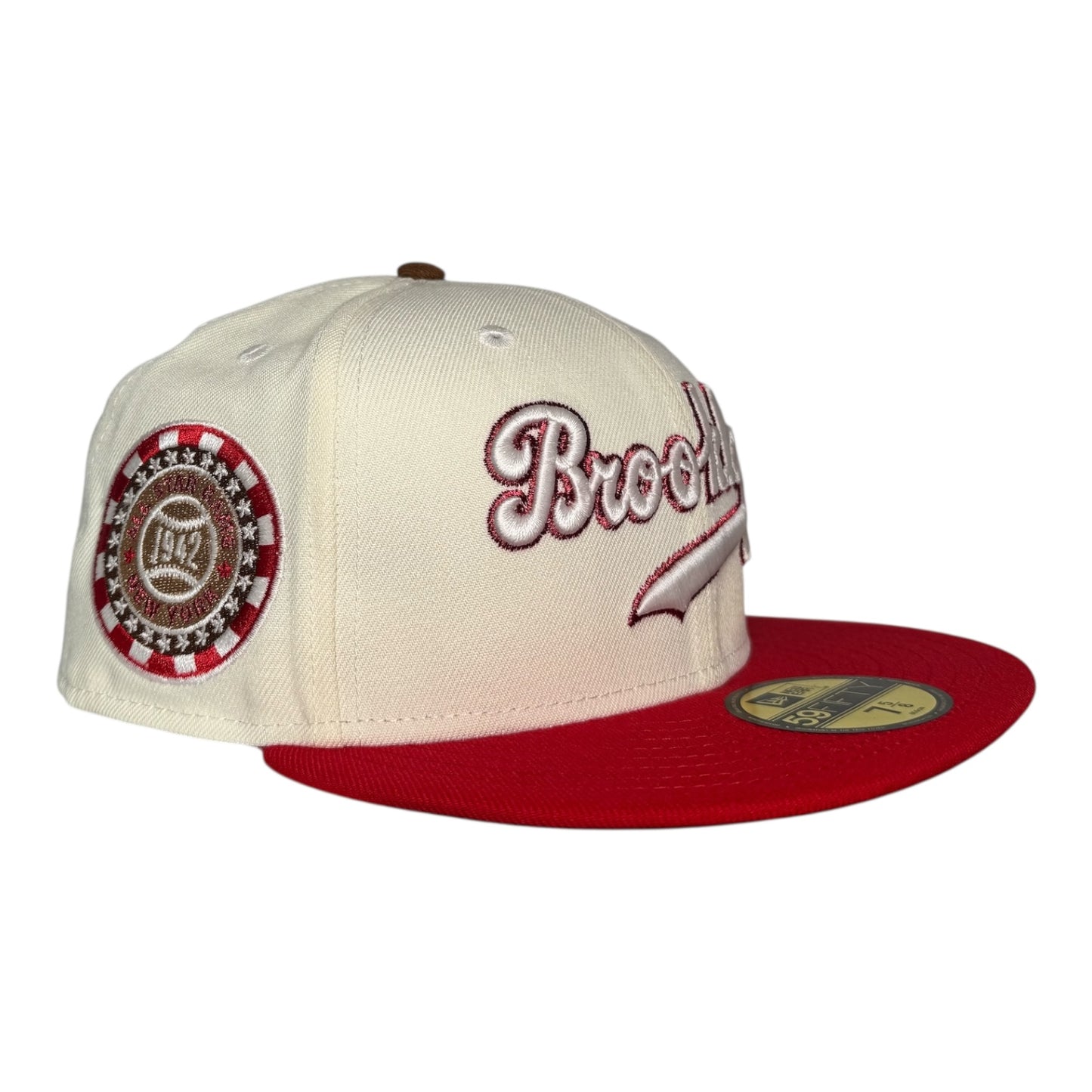 Brooklyn Dodgers 1942 All Star Game Chrome White/Front Door Red New Era 59Fifty Fitted Hat