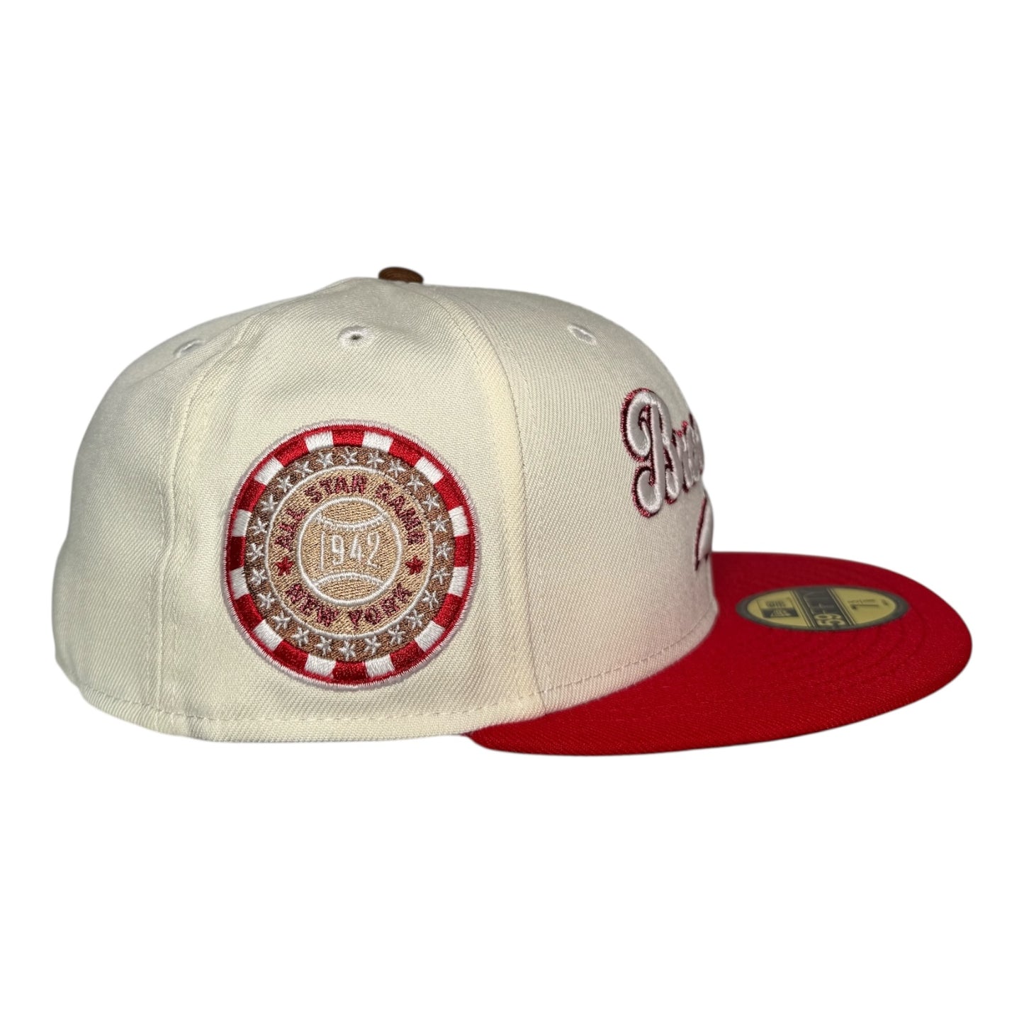Brooklyn Dodgers 1942 All Star Game Chrome White/Front Door Red New Era 59Fifty Fitted Hat