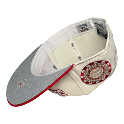 Brooklyn Dodgers 1942 All Star Game Chrome White/Front Door Red New Era 59Fifty Fitted Hat