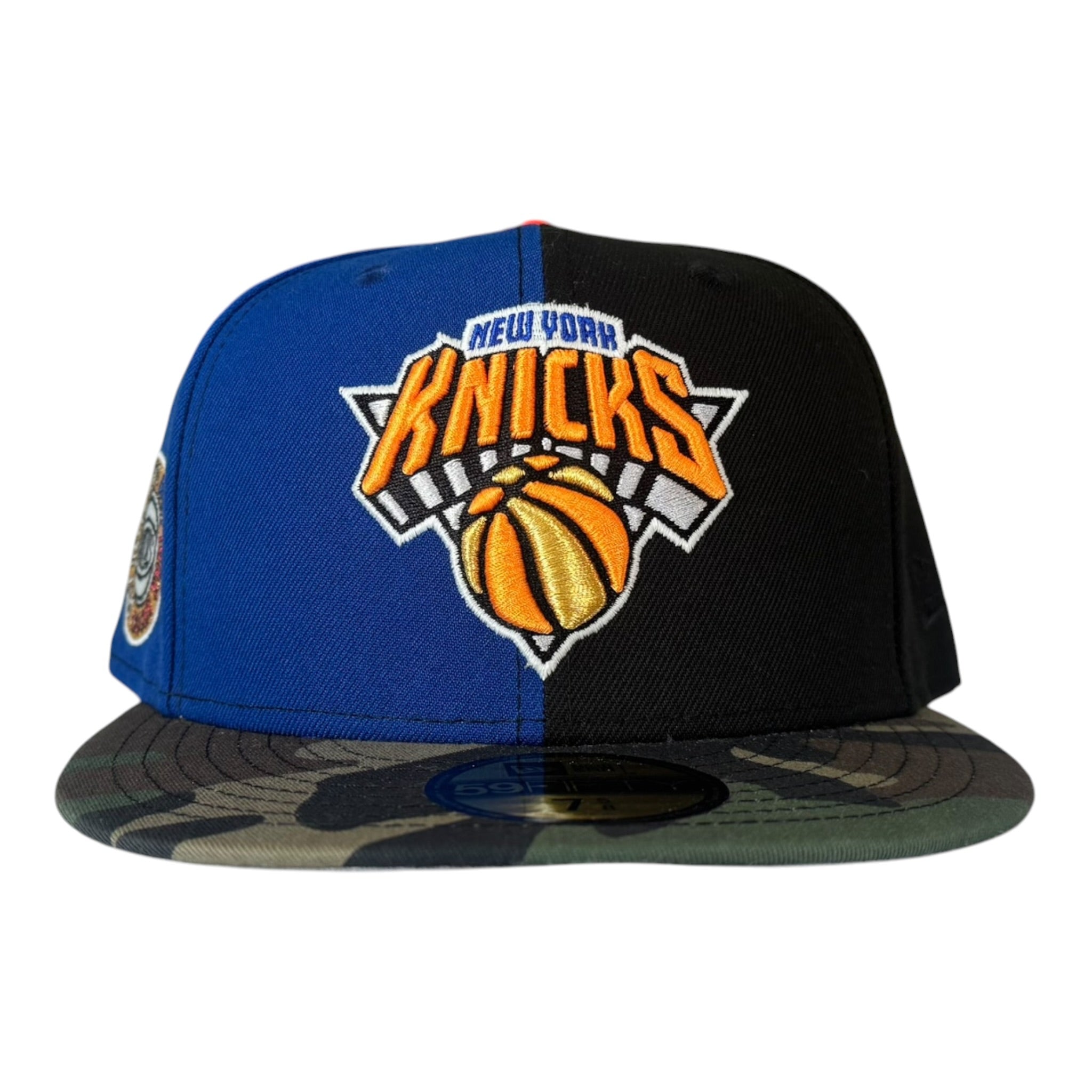 New York Knicks Black/Blue Camo Brim Homegame 59Fifty Fitted Hat