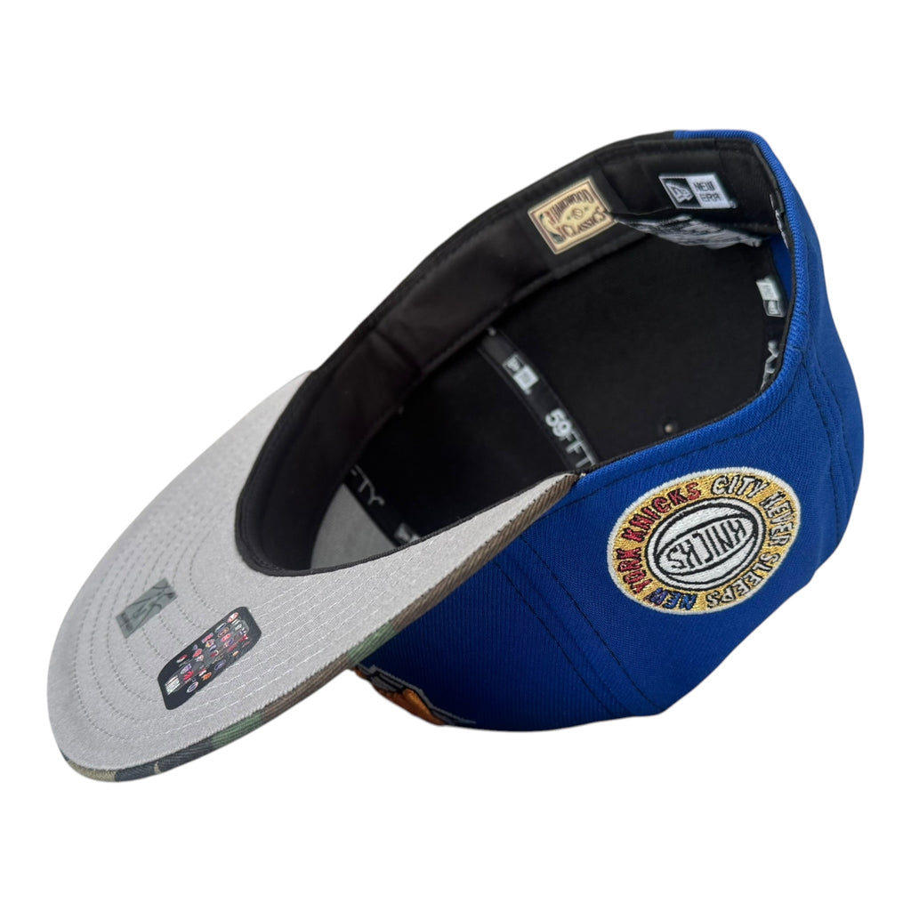 New York Knicks Black/Blue Camo Brim Homegame 59Fifty Fitted Hat