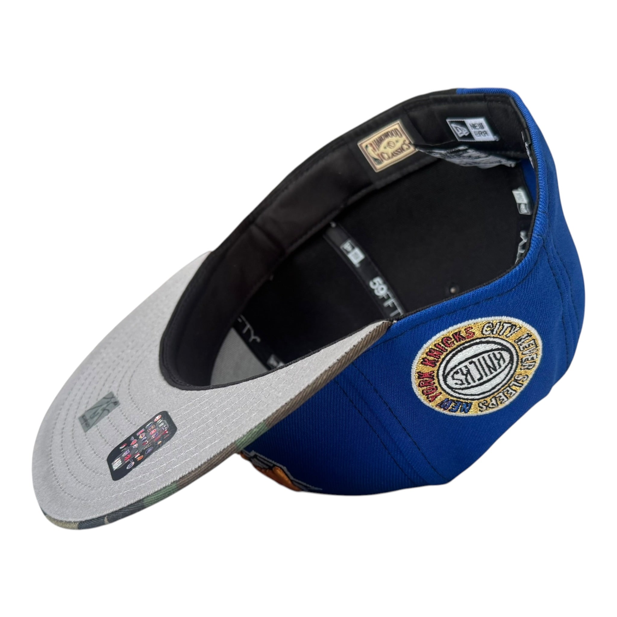 New York Knicks Black/Blue Camo Brim Homegame 59Fifty Fitted Hat