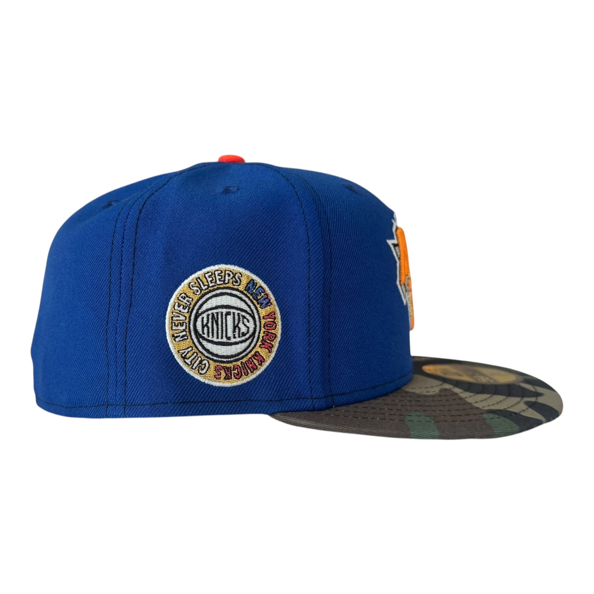 New York Knicks Black/Blue Camo Brim Homegame 59Fifty Fitted Hat