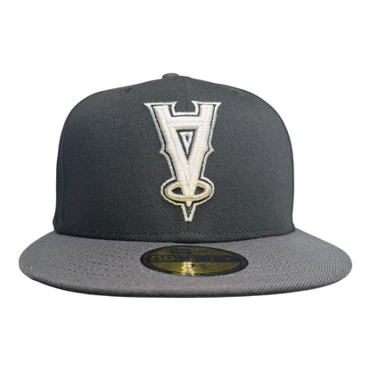 Los Angeles/Anaheim Angels Upside Down Logo Fitted Grey Bottom "Black White Grey" 50th Anniversary