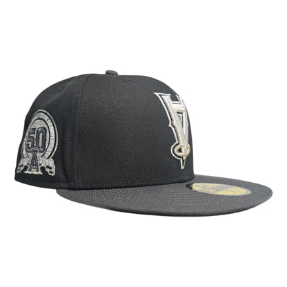 Los Angeles/Anaheim Angels Upside Down Logo Fitted Grey Bottom "Black White Grey" 50th Anniversary