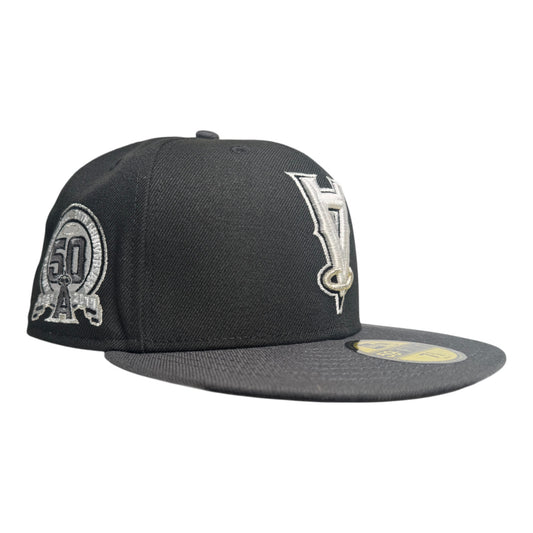 Los Angeles/Anaheim Angels Upside Down Logo Fitted Grey Bottom "Black White Grey" 50th Anniversary