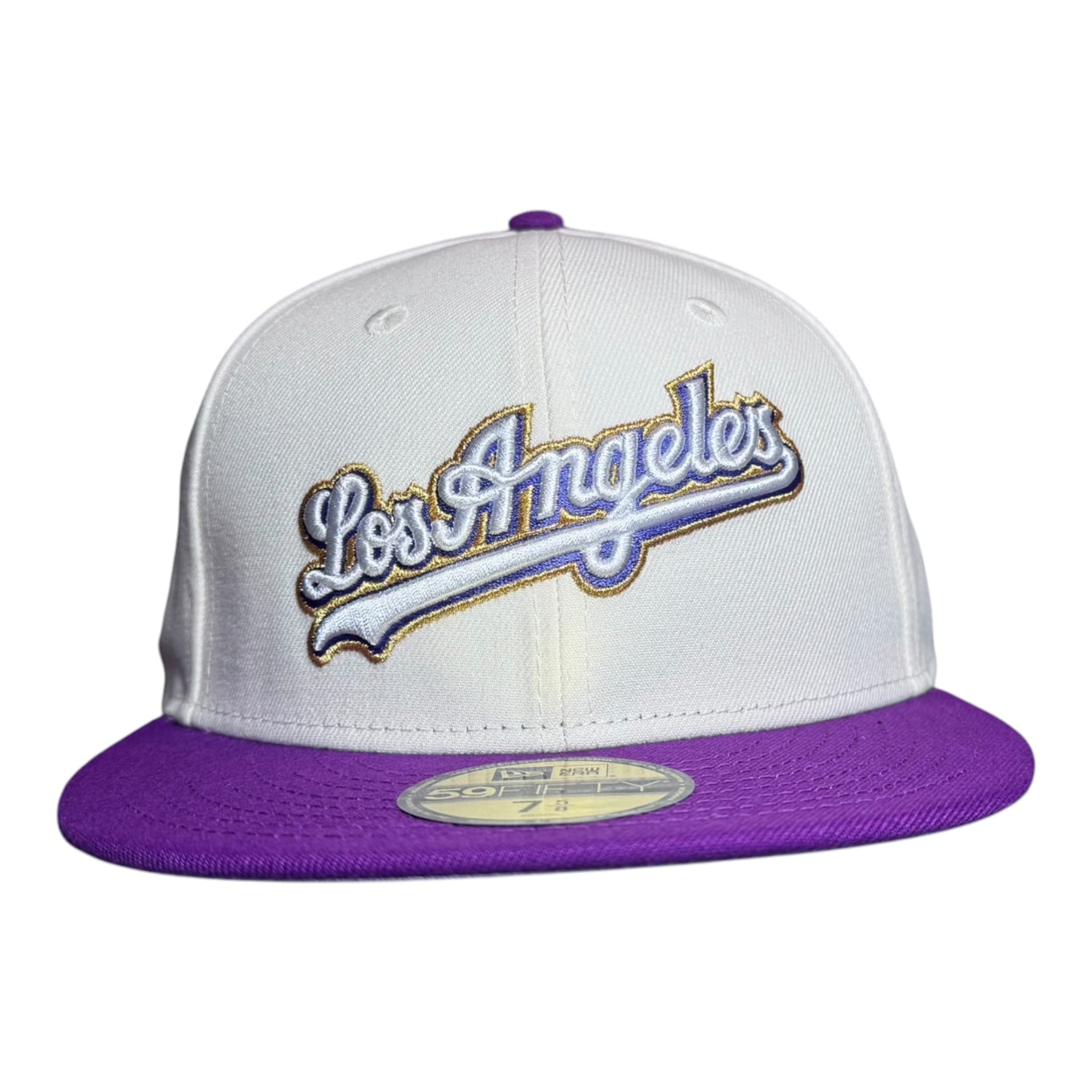 The Hat Wall New Era Los Angeles Dodgers Hat Club 40th Anniversary 59Fifty Fitted Hat - White/Purple