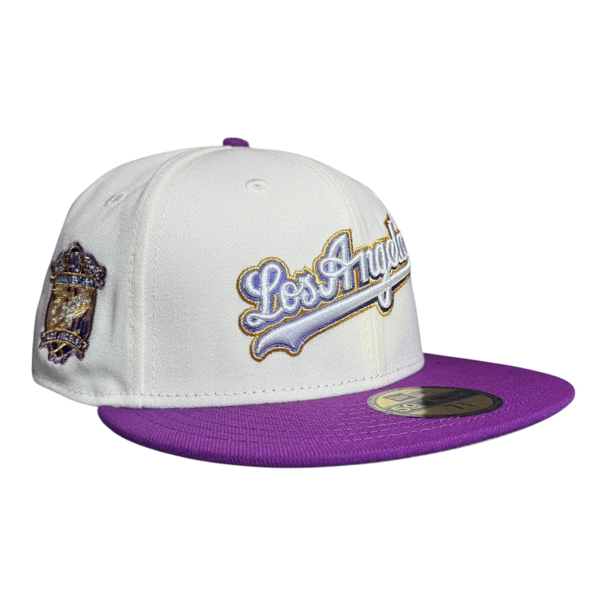 The Hat Wall New Era Los Angeles Dodgers Hat Club 40th Anniversary 59Fifty Fitted Hat - White/Purple