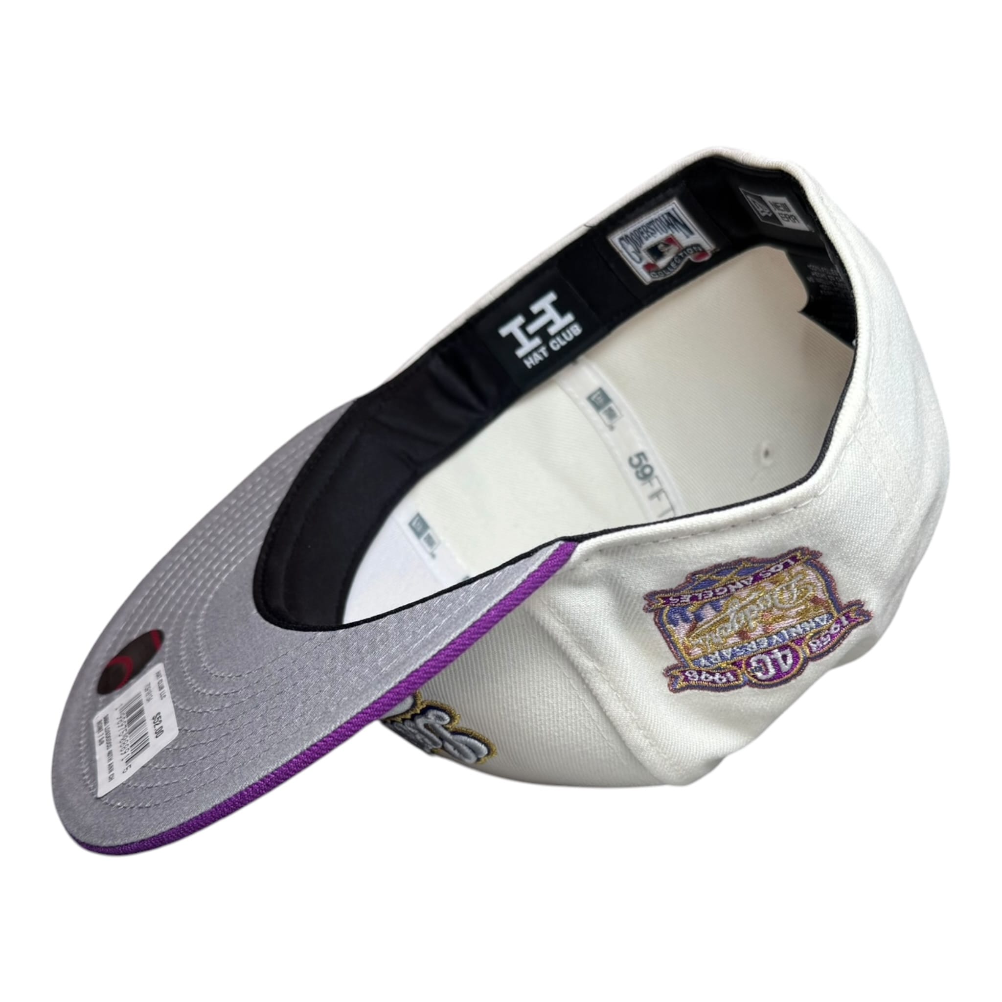 The Hat Wall New Era Los Angeles Dodgers Hat Club 40th Anniversary 59Fifty Fitted Hat - White/Purple
