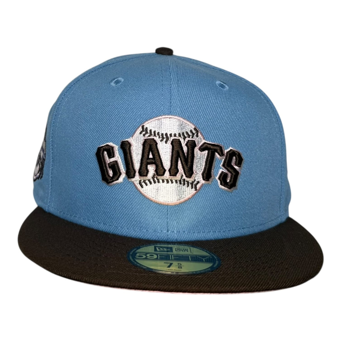 The Hat Wall San Francisco Giants 2000 Inaugural Season Sky Blue Pink UV New Era 59Fifty Fitted Hat