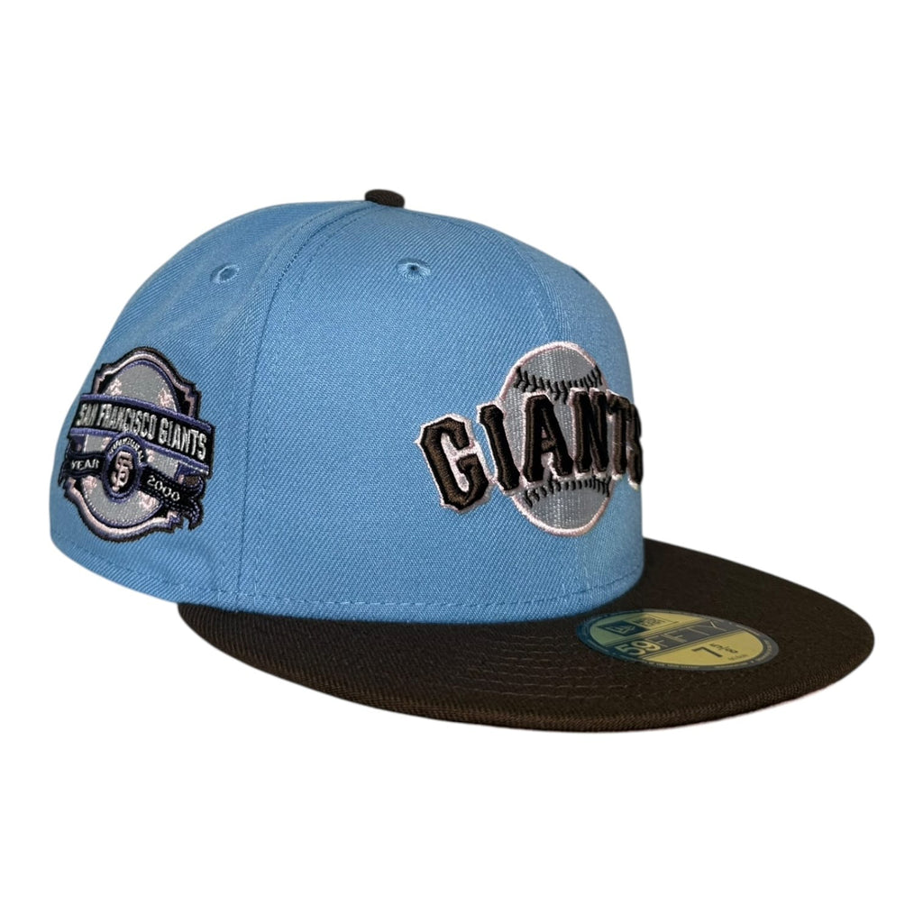 The Hat Wall San Francisco Giants 2000 Inaugural Season Sky Blue Pink UV New Era 59Fifty Fitted Hat