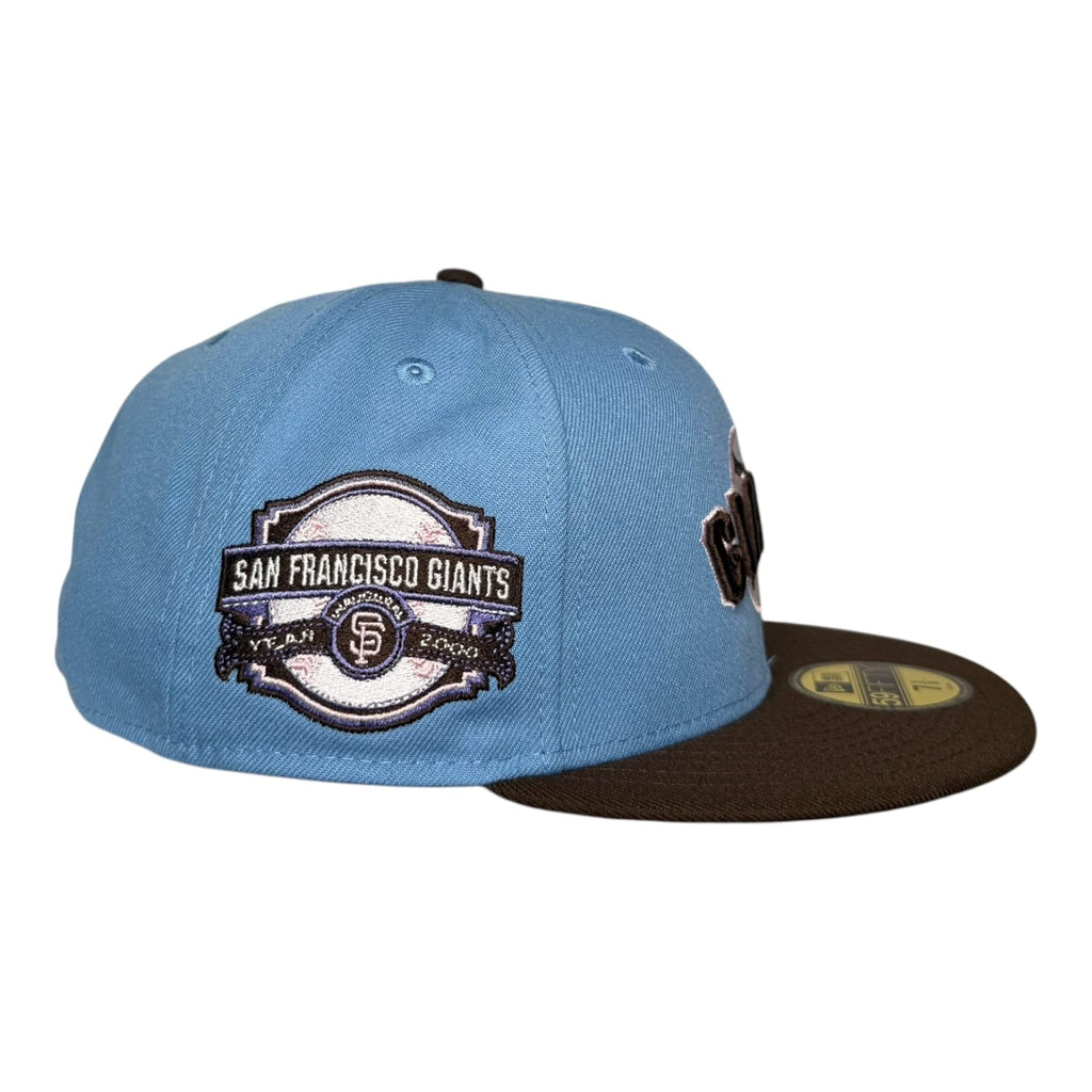 The Hat Wall San Francisco Giants 2000 Inaugural Season Sky Blue Pink UV New Era 59Fifty Fitted Hat