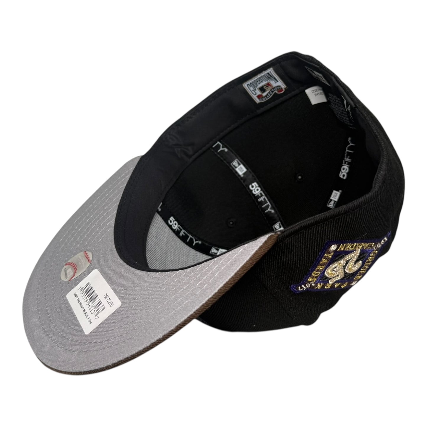 Baltimore Orioles 25th Anniversary Black Brown 2 Tone New Era 59Fifty Fitted Hat