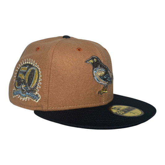 Baltimore Orioles 50th Anniversary Melton Wool Icy Hat Club New Era 59Fifty Fitted Hat