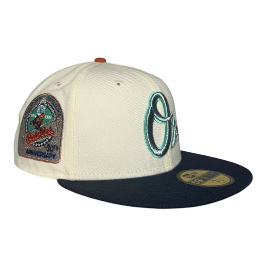 Baltimore Orioles "Harbor Nights" 30th Anniversary New Era 59Fifty Fitted Hat Nightshift/Chrome
