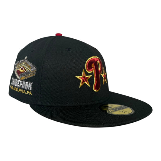 Philadelphia Phillies Shibe Park Black Homegame NYC New Era 59Fifty Fitted Hat