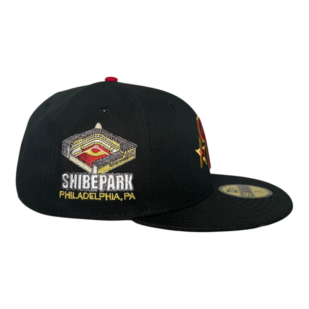 Homegame New York Philadelphia Phillies Shibe Park Black Homegame NYC New Era 59Fifty Fitted Hat