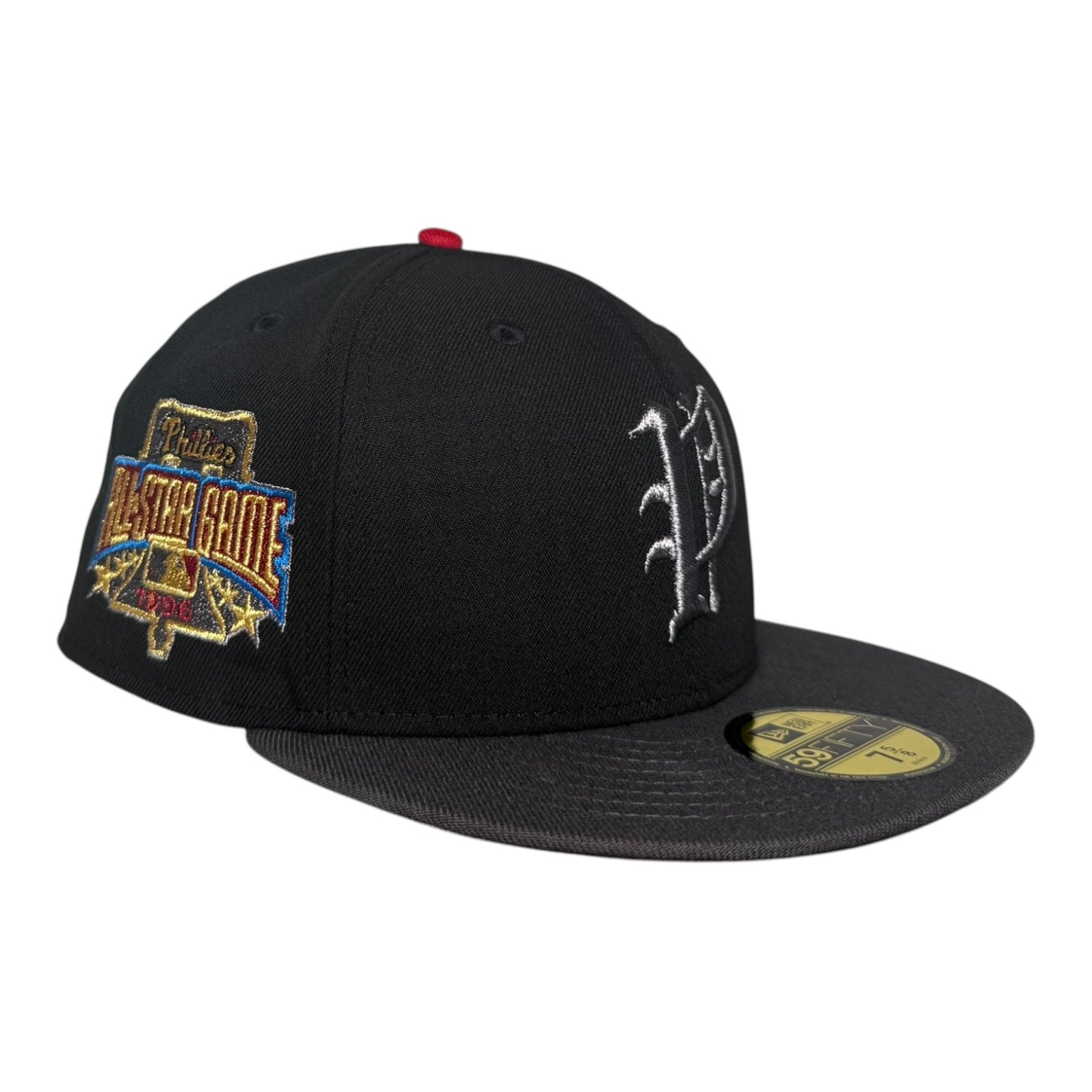Philadelphia Phillies 1996 All Star Game Black Dark Gray Visor New Era 59Fifty Fitted Hat