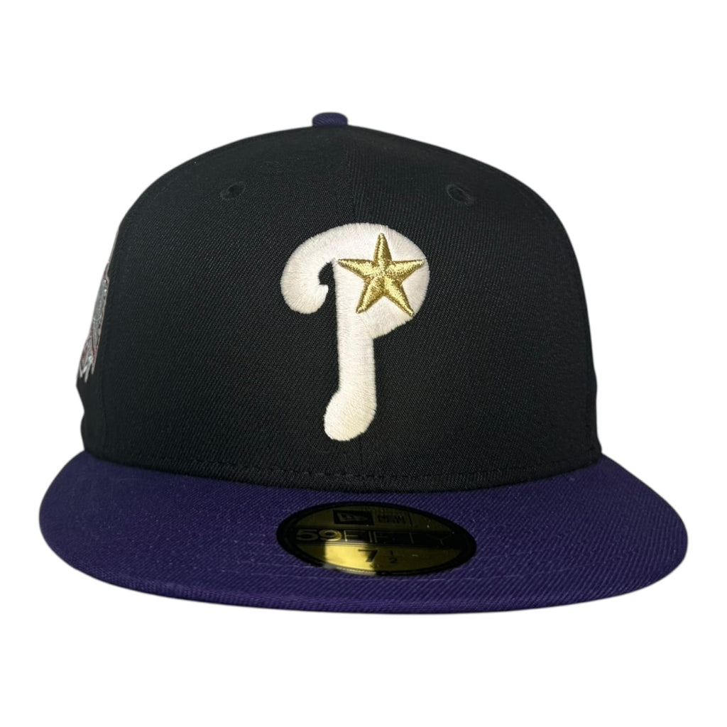 The Hat Wall Philadelphia Phillies 1996 All Star Game Black Purple New Era 59Fifty Fitted Hat